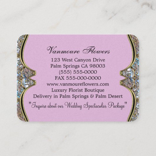 Vloeibaar, mooi, modern visitekaartje (Achterkant)