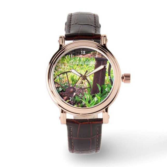 Vloeibaar mosterd en pomp op maat horloge (Voorkant)