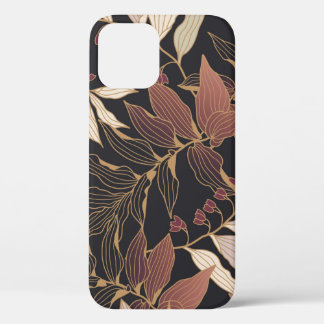 Vloeibaar naadloos patroon met bladeren op een don Case-Mate iPhone case