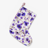 Vloeibaar naadloos patroon met gemarmerde bloemen kleine kerstsok (Voorkant (Hangend))