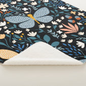 Vloeibaar naadloos patroon met vlinders, hand dr sherpa deken (3/4)