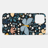 Vloeibaar naadloos patroon met vlinders, handteken Case-Mate iPhone case (Achterkant (horizontaal))