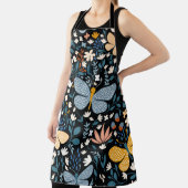 Vloeibaar naadloos patroon met vlinders, handteken schort (Insitu)