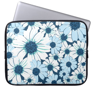 Vloeibaar naadloos patroon/patroon van bloemtextie laptop sleeve