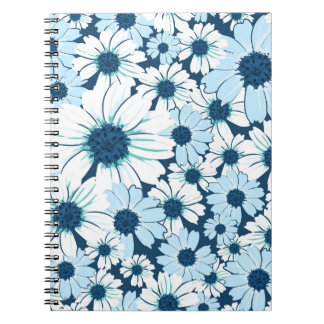 Vloeibaar naadloos patroon/patroon van bloemtextie notitieboek