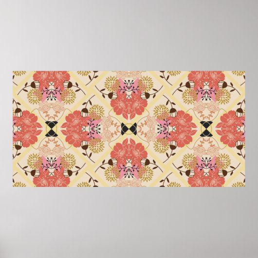 Vloeibaar, naadloos patroon poster (Voorkant)