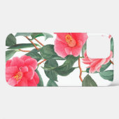 Vloeibaar naadloos patroon, rode kamelliumbloemen  Case-Mate iPhone case (Achterkant (horizontaal))