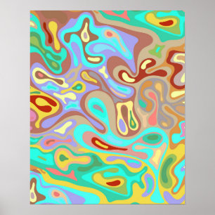 Vloeibaar oppervlak 12 poster