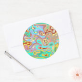 Vloeibaar oppervlak 12 ronde sticker (Envelop)