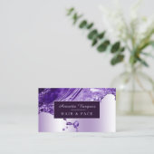 Vloeibaar paars visitekaartje (Staand voorkant)