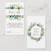 Vloeibaar papier Raffle Inschrijving Informatiekaartje (Voorkant / Achterkant)