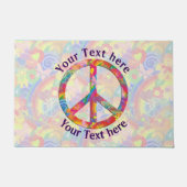 Vloeibaar Power Peace-teken + uw backgr. en ideeën Deurmat (Voorkant)