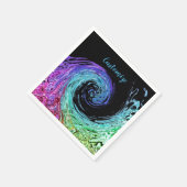 Vloeibaar regenboogpapier servetten (Hoek)