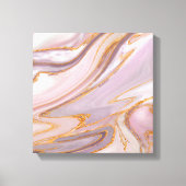 Vloeibaar Roos Marmer en goud Canvas Afdruk (Voorkant)