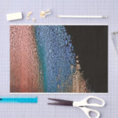 Vloeibaar schilderen in roos goud en blauw tissuepapier (Craft)