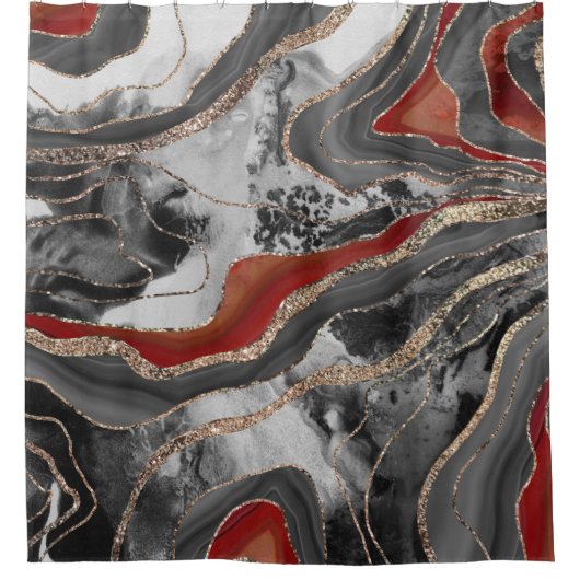 Vloeibaar schoeisel Glitter Glam #13 Faux Glitter Douchegordijn (Voorkant)