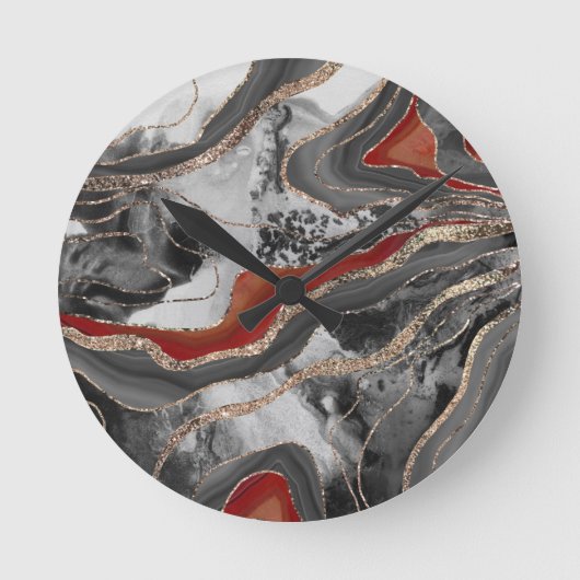 Vloeibaar schoeisel Glitter Glam #13 Faux Glitter Ronde Klok (Voorkant)