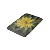 Vloeibaar slipbad met  gele bloem badmat (Gekanteld)