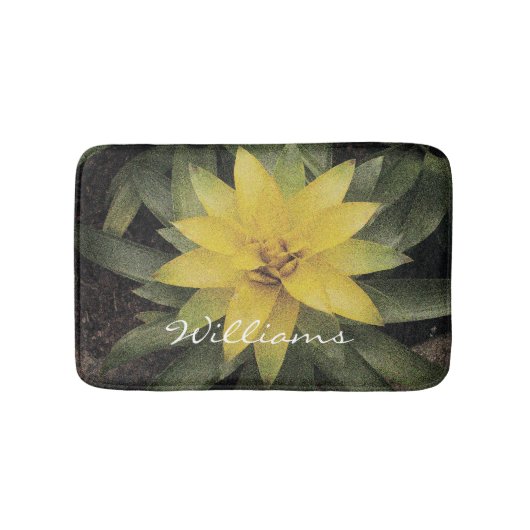 Vloeibaar slipbad met  gele bloem badmat (Voorkant)