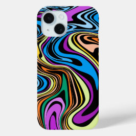 Vloeibaar verf Marmerend effect iPhone 15 Case