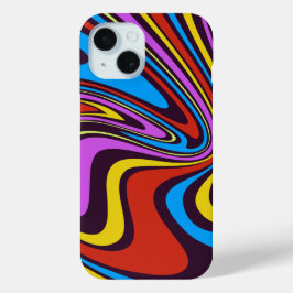 Vloeibaar verf Marmerend effect iPhone 15 Case