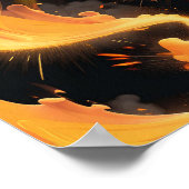 Vloeibaar vuur Abstract Poster (Hoek)