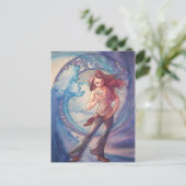 Vloeibaar watercijfer briefkaart (Staand voorkant)