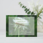  vloeibaar wit plant zaadkop RSVP-kaart RSVP Kaartje (Staand voorkant)