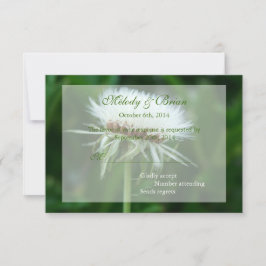  vloeibaar wit plant zaadkop RSVP-kaart RSVP Kaartje