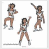 Vloeibaar Zilver Danser #1 Sticker (Vel)