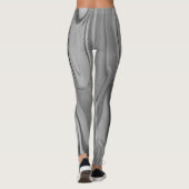 vloeibaar zwart-wit patroon leggings (Achterkant)