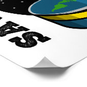 Vloeibare aarde in sneeuwwereldbol poster (Hoek)