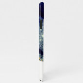 Vloeibare Abstracte alcohol Inkt Gold Navy Glitter iPhone Hoesje (Rechterkant)