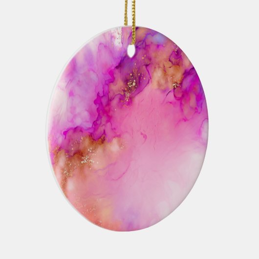 Vloeibare Abstracte alcoholinkt | Keramisch Ornament (Rechts)