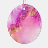 Vloeibare Abstracte alcoholinkt | Keramisch Ornament (Links)