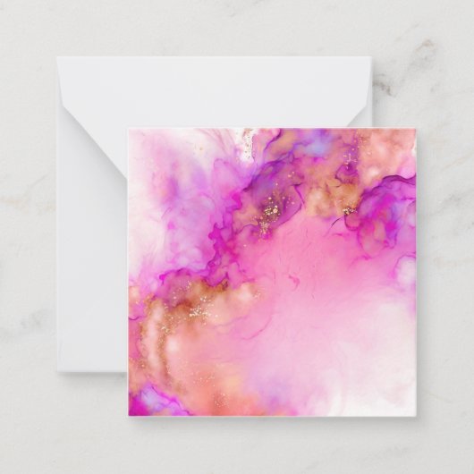 Vloeibare Abstracte alcoholinkt | Notitiekaartje (Voorkant)