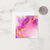 Vloeibare Abstracte alcoholinkt | Notitiekaartje (Voorkant / Achterkant in situ)