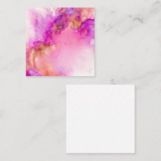 Vloeibare Abstracte alcoholinkt | Notitiekaartje (Voorkant / Achterkant)