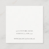 Vloeibare Abstracte goudmarine Glitter Ketting Dis Vierkante Visitekaartje (Achterkant)