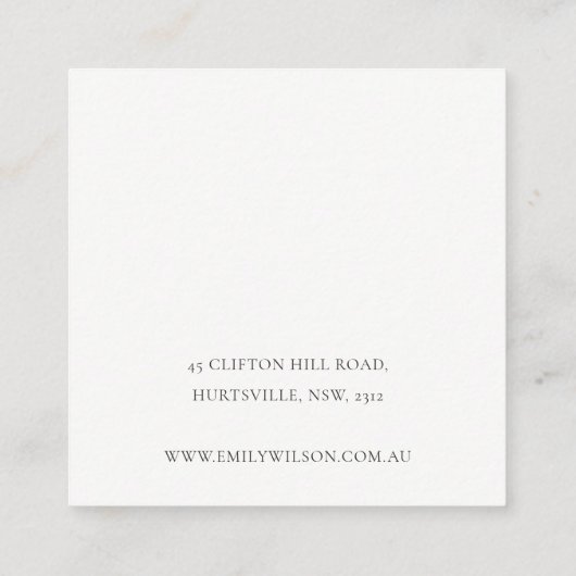 Vloeibare Abstracte goudmarine Glitter Ketting Dis Vierkante Visitekaartje (Achterkant)