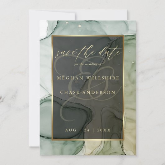 Vloeibare Abstracte inkt met rijke aarde Kaart (Voorkant)