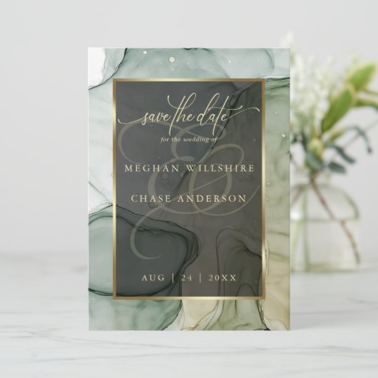 Vloeibare Abstracte inkt met rijke aarde Kaart (Staand voorkant)