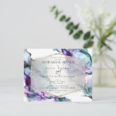 Vloeibare Abstracte inkt Ultra Violet Blauwgroen Kaart (Staand voorkant)