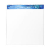 Vloeibare Abstracte kunst met blauwe alcohol Notitieblok (Voorkant)