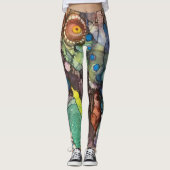 Vloeibare Abstracte kunst met wilde en kleurrijke Leggings (Voorkant)