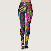 Vloeibare Abstracte legginen Leggings (Achterkant)