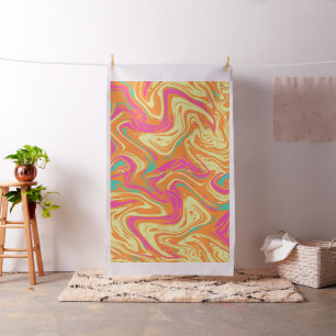 Vloeibare Abstracte roze patroonstof Stof