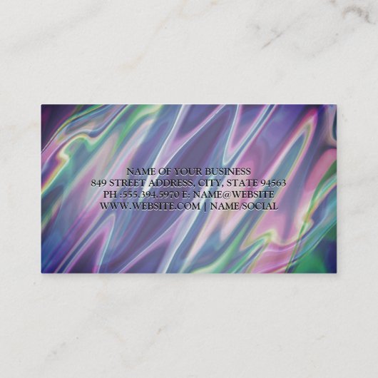 vloeibare achtergrond visitekaartje (Achterkant)