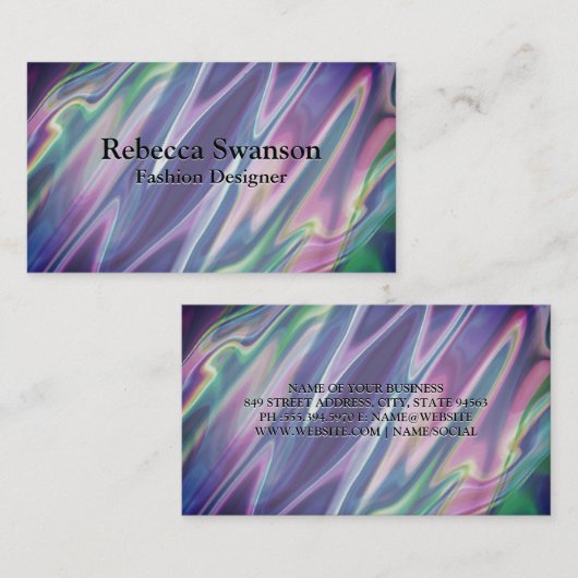 vloeibare achtergrond visitekaartje (Voorkant / Achterkant)