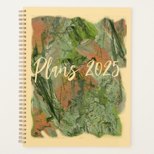 Vloeibare acrylverf op een planner (Voorkant)